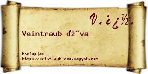 Veintraub Éva névjegykártya